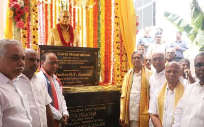 Hon’ble Chief Justice of India Sri Justice N.V. Ramana garu Unveiling the Statue of Late Dr.G.Muniratnam